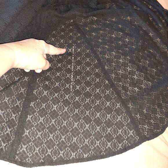 Free People dress black lace cocktail dress 2 s xs sexy mini dress daisy defect - Picture 5 of 14